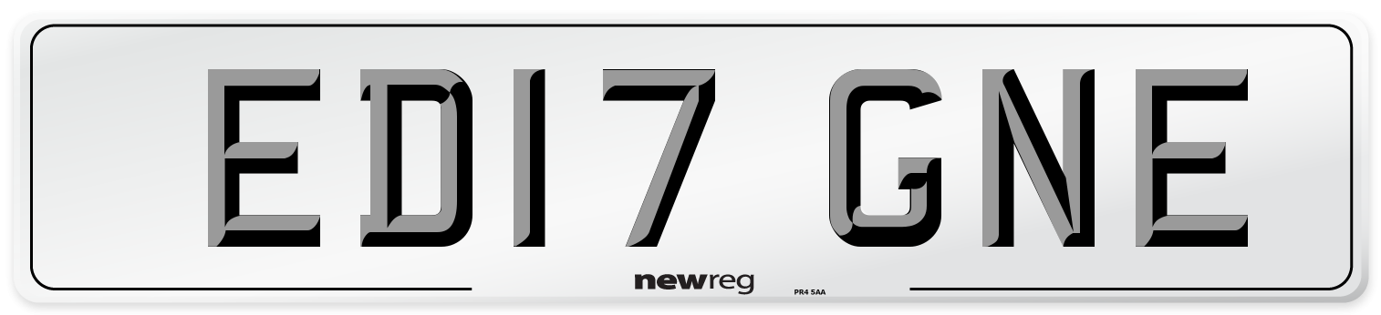 ED17 GNE Number Plate from New Reg